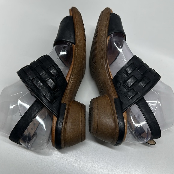 Miz Mooz Constance Sandals Shoes Open Toe Ankle Strap Braided Leather Black US 7 - Picture 5 of 9